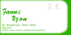 fanni uzon business card